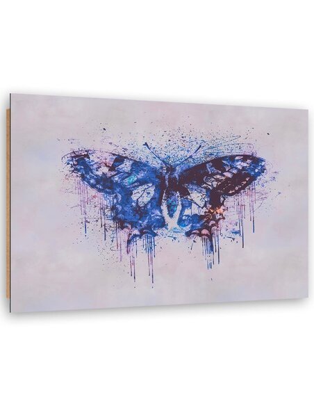 Tableau bois multicolored butterfly