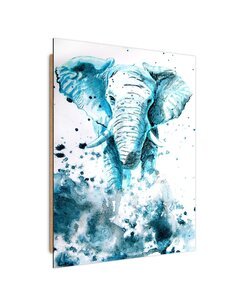 Tableau bois abstract elephant