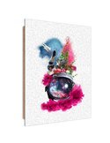 Tableau bois abstract collage