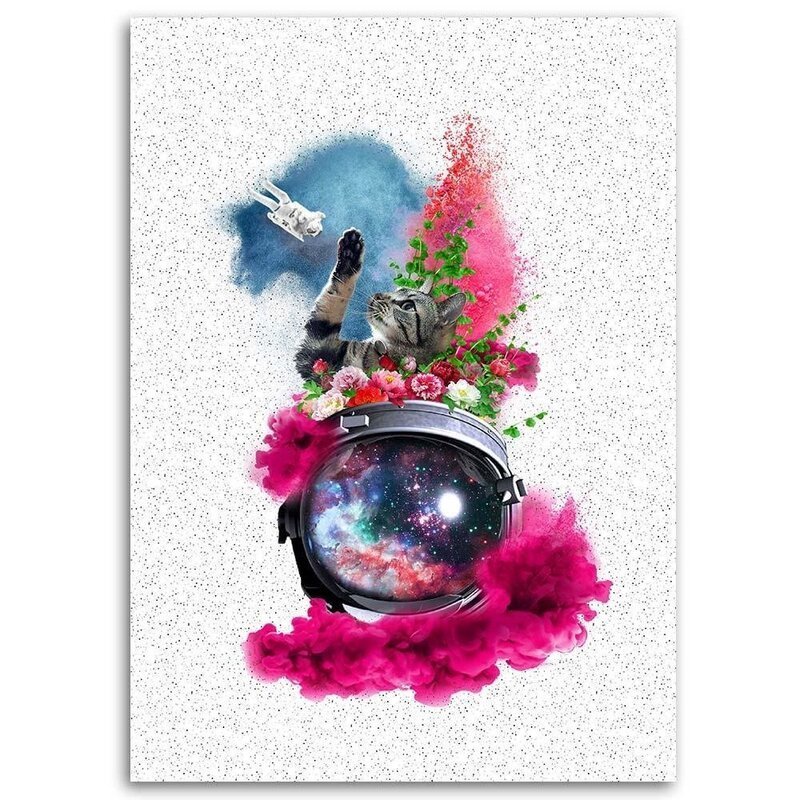 Tableau bois abstract collage