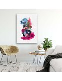 Tableau bois abstract collage