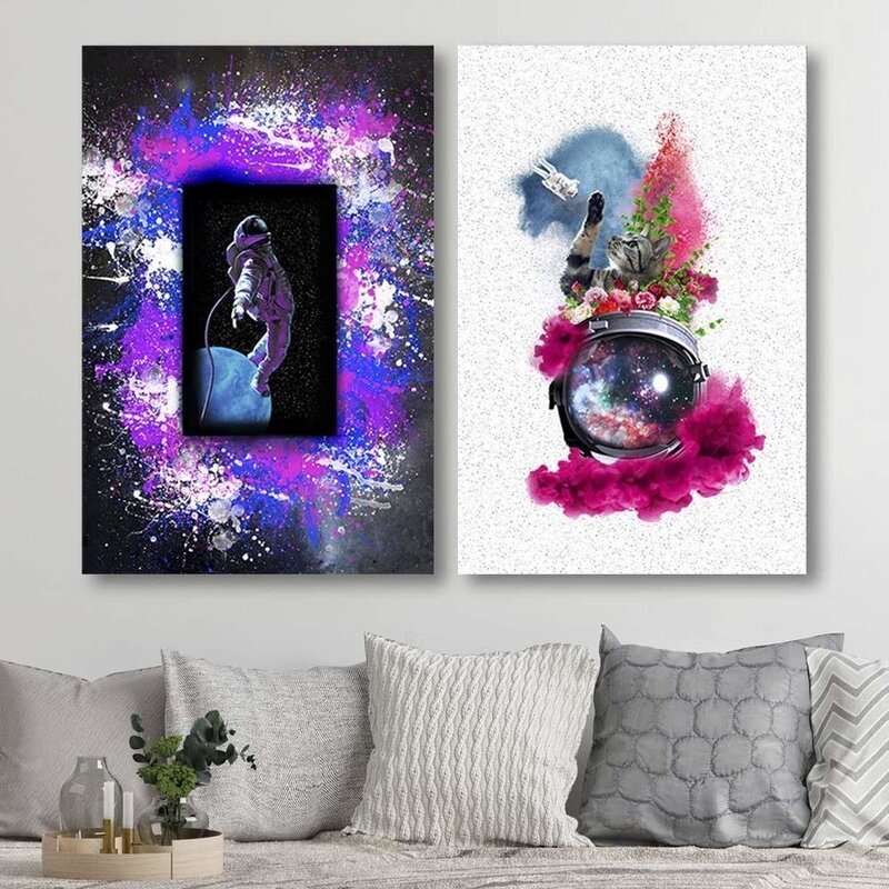 Tableau bois abstract collage