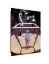 Tableau bois abstraction man in jail