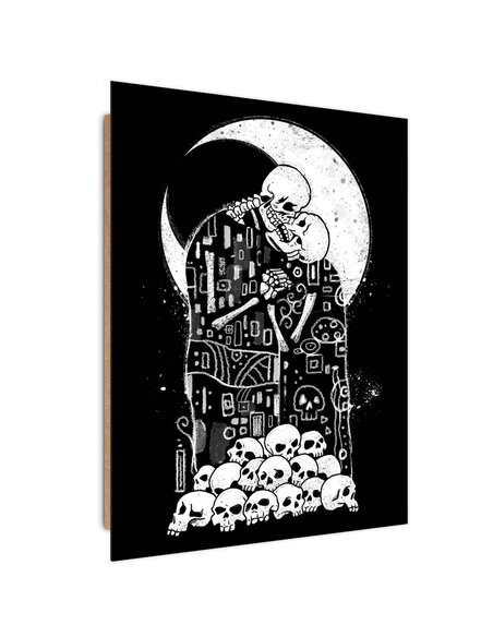 Tableau bois abstraction Kiss of Death