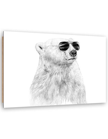 Tableau bois bear on a white background