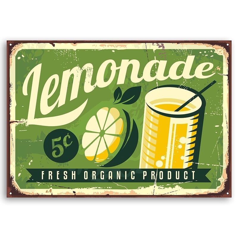 Tableau bois Retro - lemonade