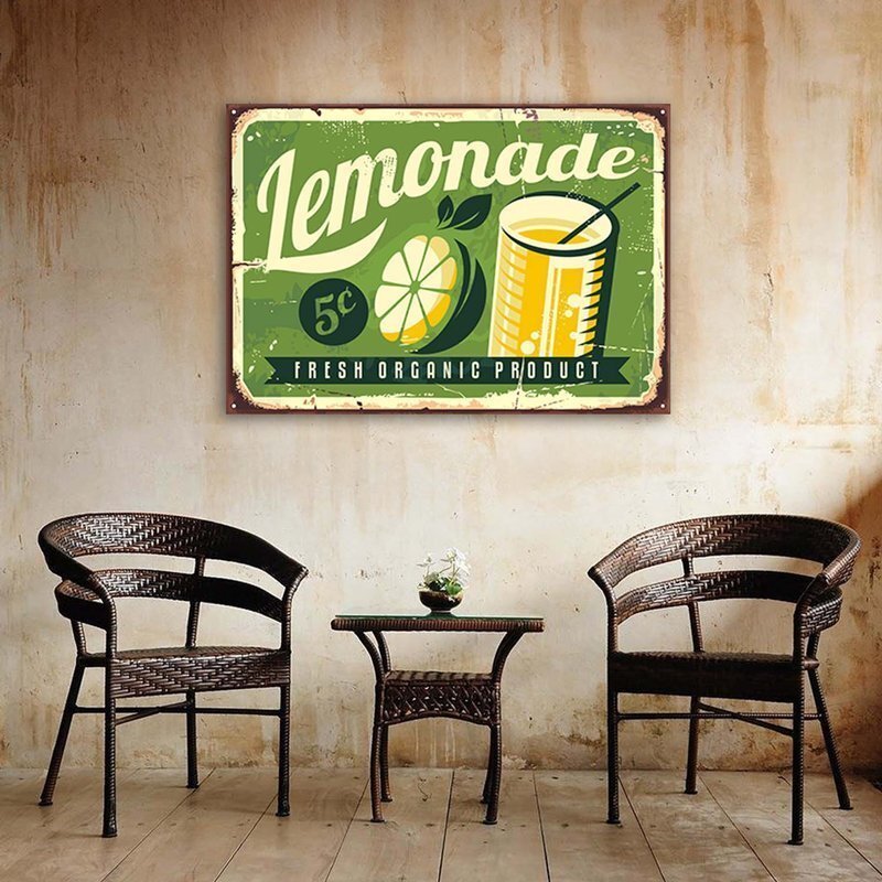 Tableau bois Retro - lemonade