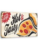 Tableau bois Retro - pizza
