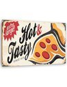 Tableau bois Retro - pizza