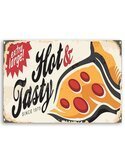 Tableau bois Retro - pizza
