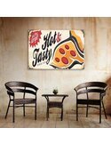 Tableau bois Retro - pizza