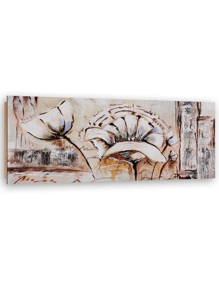 Tableau bois Abstract flowers