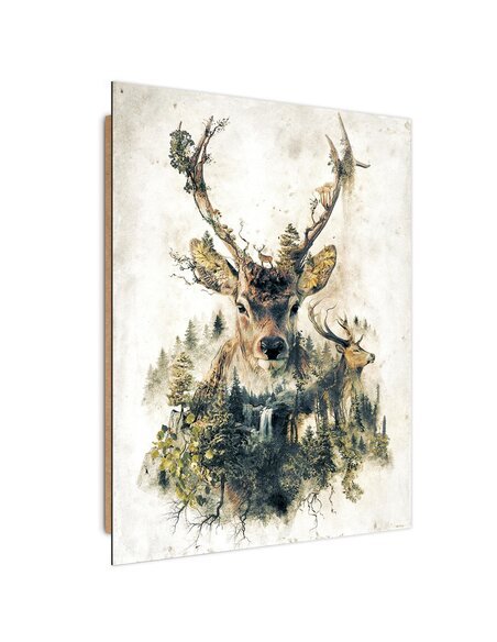 Tableau bois Artistic deer