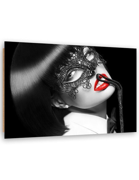 Tableau bois Seductive woman