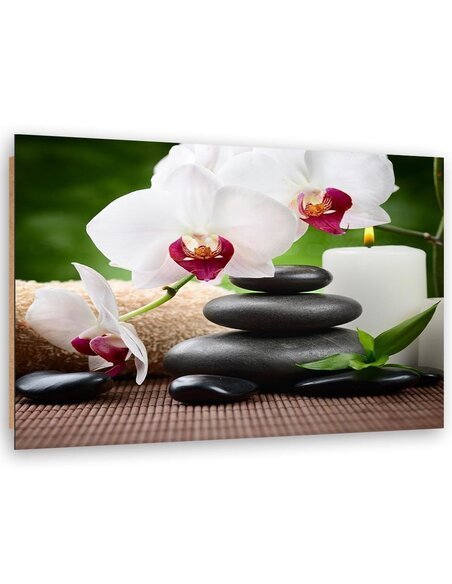 Tableau bois Zen Orchids