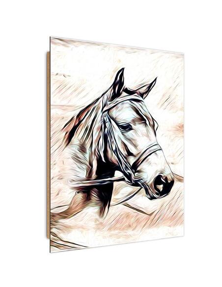 Tableau bois Portrait of a horse