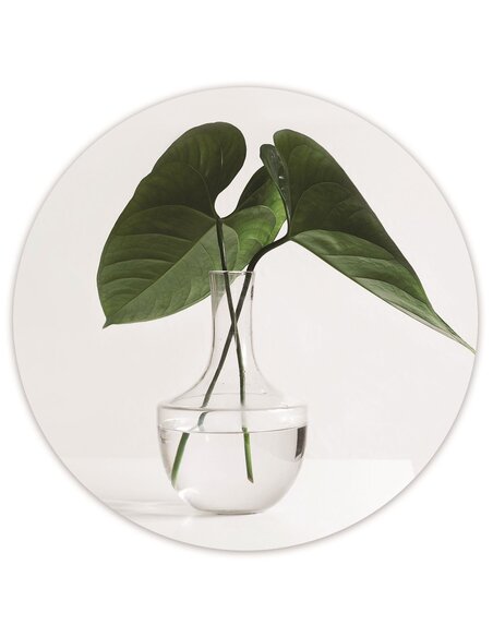 Tableau bois Leaves in a vase