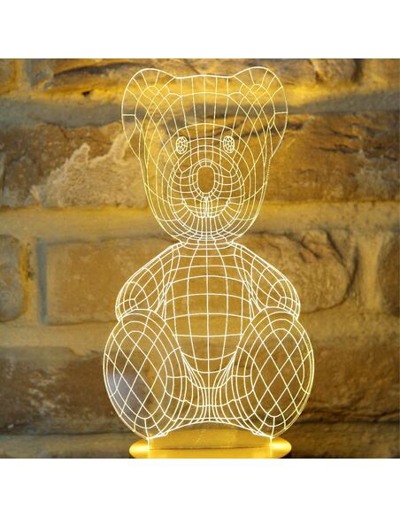 Lampe Bulbing TEDDY BEAR Tridimensionnelle Lumières Led