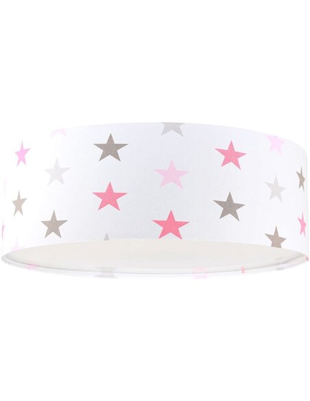 Plafonnier Deko | BPS Koncept | Etoile multicolore pastel intérieur blanc