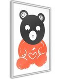 Tableau cadre Ours en peluche amoureux