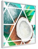 Tableau cadre Mosaïque tropicale avec noix de coco