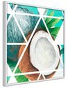 Tableau cadre Mosaïque tropicale avec noix de coco
