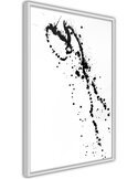 Tableau cadre Éclaboussures d'encre noir sur fond blanc