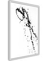 Tableau cadre Éclaboussures d'encre noir sur fond blanc