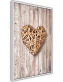 Tableau cadre Amour en osier