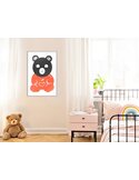 Tableau cadre Ours en peluche amoureux