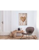 Tableau cadre Amour en osier