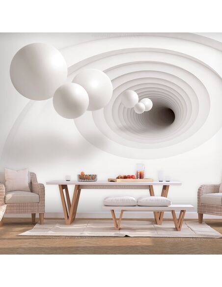 Papier peint adhésif La source | Artgeist | Blanc, gris