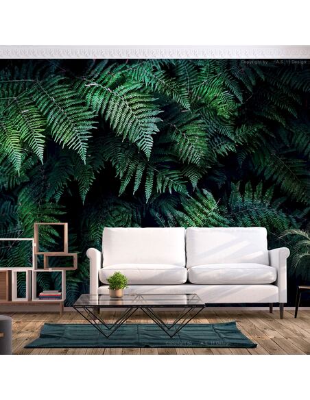 Papier peint adhésif Dans le fourré | Artgeist | Vert, noir