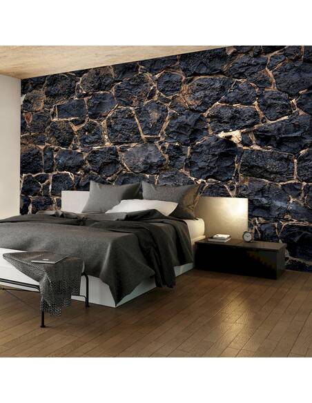 Papier peint adhésif Crépuscule pierreux | Artgeist | Noir, bleu marine, beige