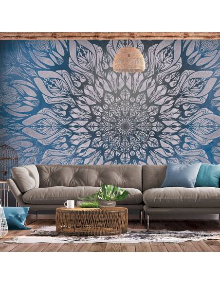 Papier peint adhésif Toile d’araignée | Artgeist | Bleu, gris, noir