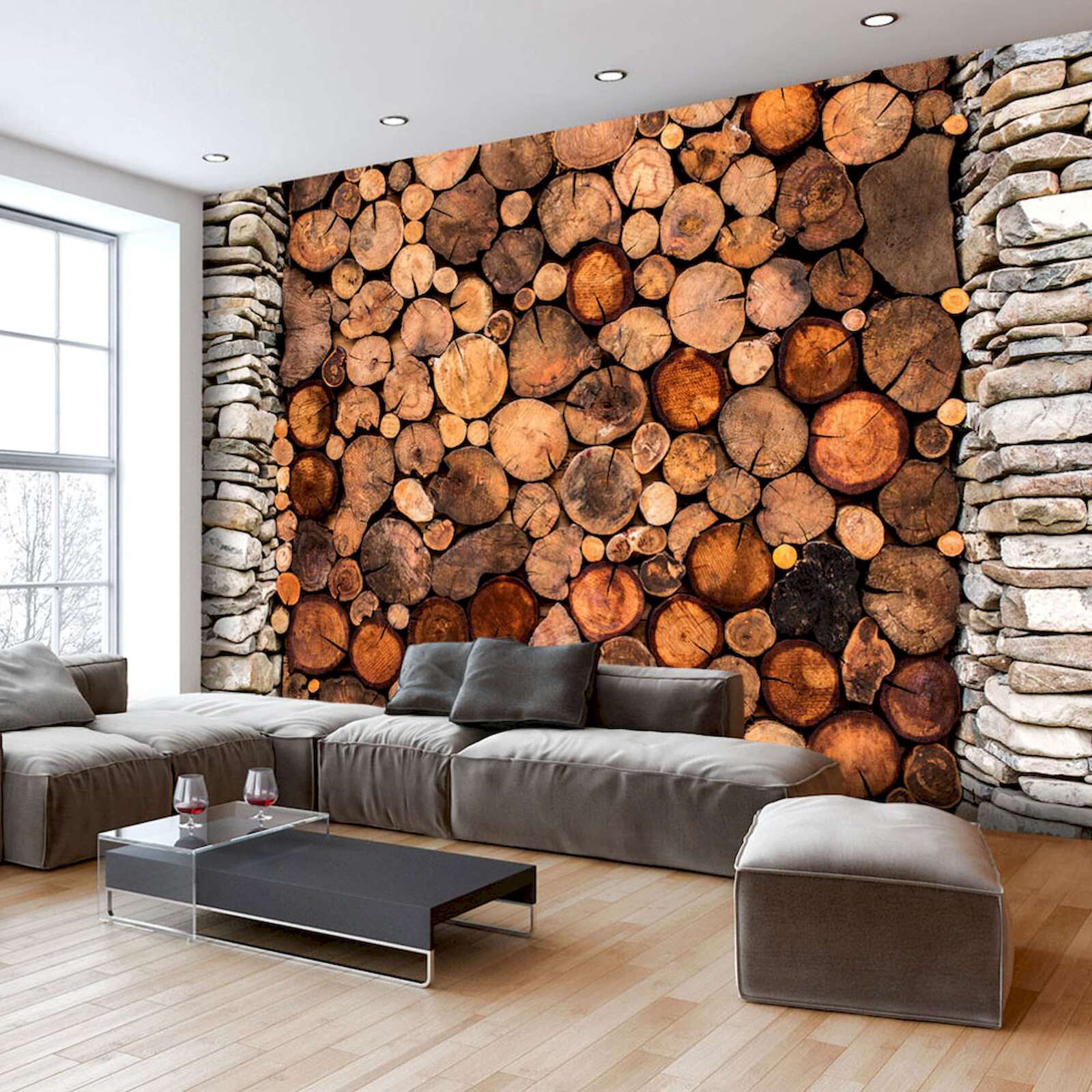 Декоративная отделка деревом. Отделка силами дерева стен. Стена отделанная спилами дерева. Спилы дерева в интерьере. Деревянный декор на стену.