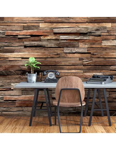 Papier peint adhésif Odeur de cèdre | Artgeist | Brun