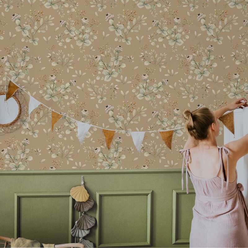 Papier peint Papier peint Clover beige