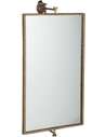 Miroir suspendu rectangulaire Kothoma doré en métal