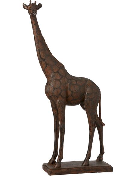 GIRAFE RESINE MARRON L