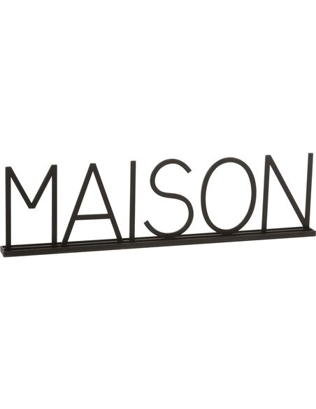 Enseigne noire Maison