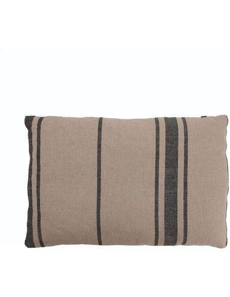 Cojine 60 x 40 cm Tissu | Thai Natura | Crème, Noir