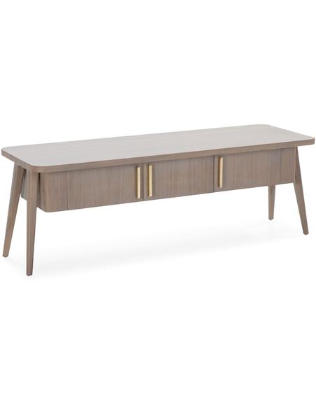 Meuble TV /Audio 150 x 50 x 51 cm Bois | Thai Natura | Naturel à Patine Grise