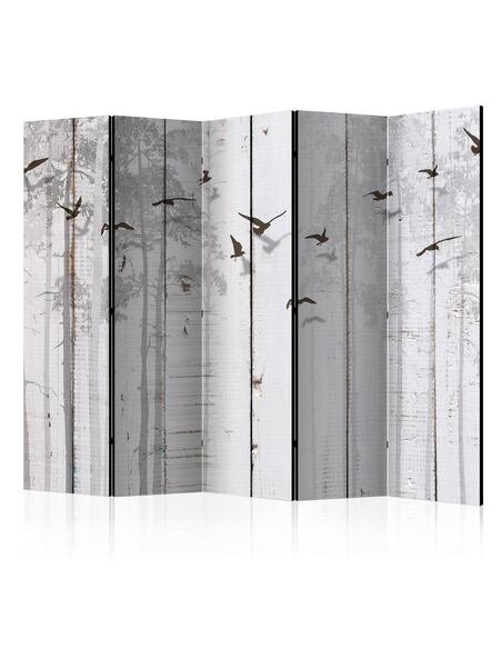 Paravent 5 volets Birds on Boards II