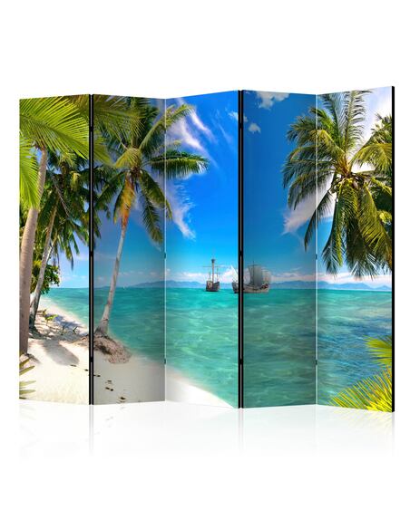 Paravent 5 volets Navires perdus II