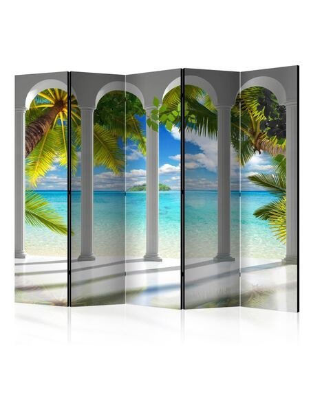 Paravent 5 volets Mer derrière Columns II