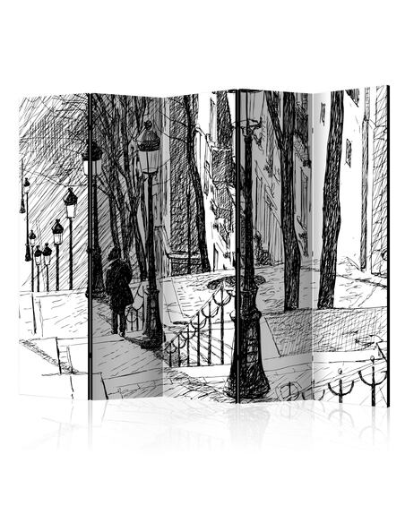 Paravent 5 volets escaliers Montmartre II