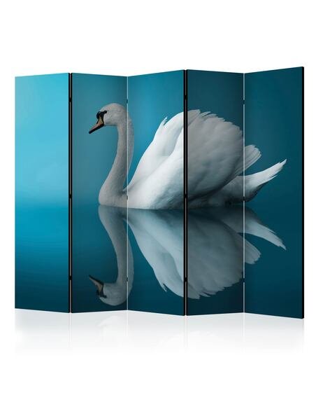 Paravent 5 volets cygne réflexion II