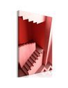 Tableau Escaliers vers nulle part, toile rouge vertical