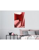 Tableau Escaliers vers nulle part accroché dans une chambre au-dessus du lit